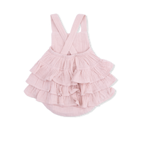 Solid Muslin Lotus - Ruffle Sunsuit