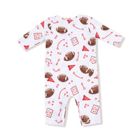 Touchdown Time - Red - Uni Romper