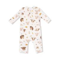 Vintage Baby Farm Animals - Uni Romper