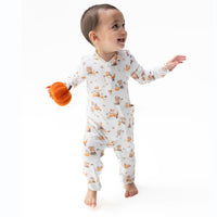 Woodland Animals with Pumpkins - Uni Romper