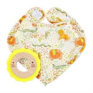 Safari Bib & Teether Set