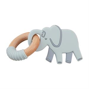 Gray Elephant Teething Ring