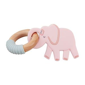 Pink Elephant Teething Ring