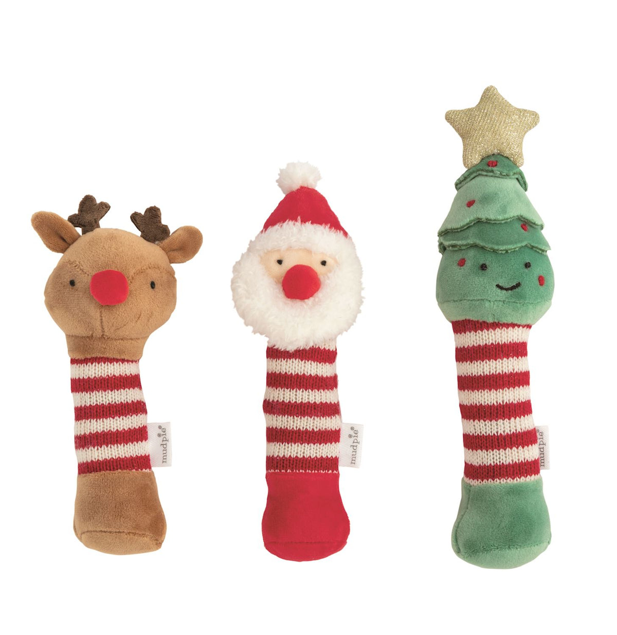 Christmas Rattles – Soft Minky Plush Baby Rattle