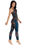 Festival Denim Printed Yoga Leggings