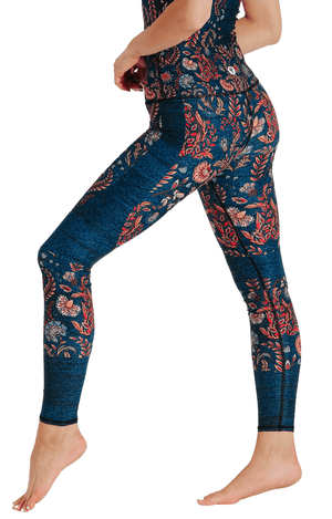 Festival Denim Printed Yoga Leggings