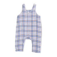 Western Boot Plaid - Crew Neck Tee with Overalls