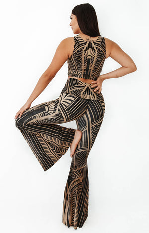 Elegant Empire Printed Bell Bottoms