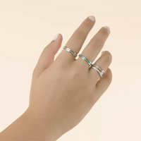 Tessa Garnet Crystal Eternity Band