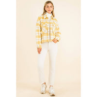 KAYLA - Plaid Button Up Jacket