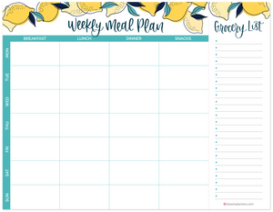 8.5x11 Horizontal Meal Planning Pad with Magnet