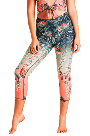 Feeling Ferntastic Printed Yoga Crops