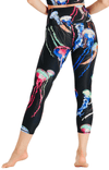 Electric Flow Printed Yoga Crops