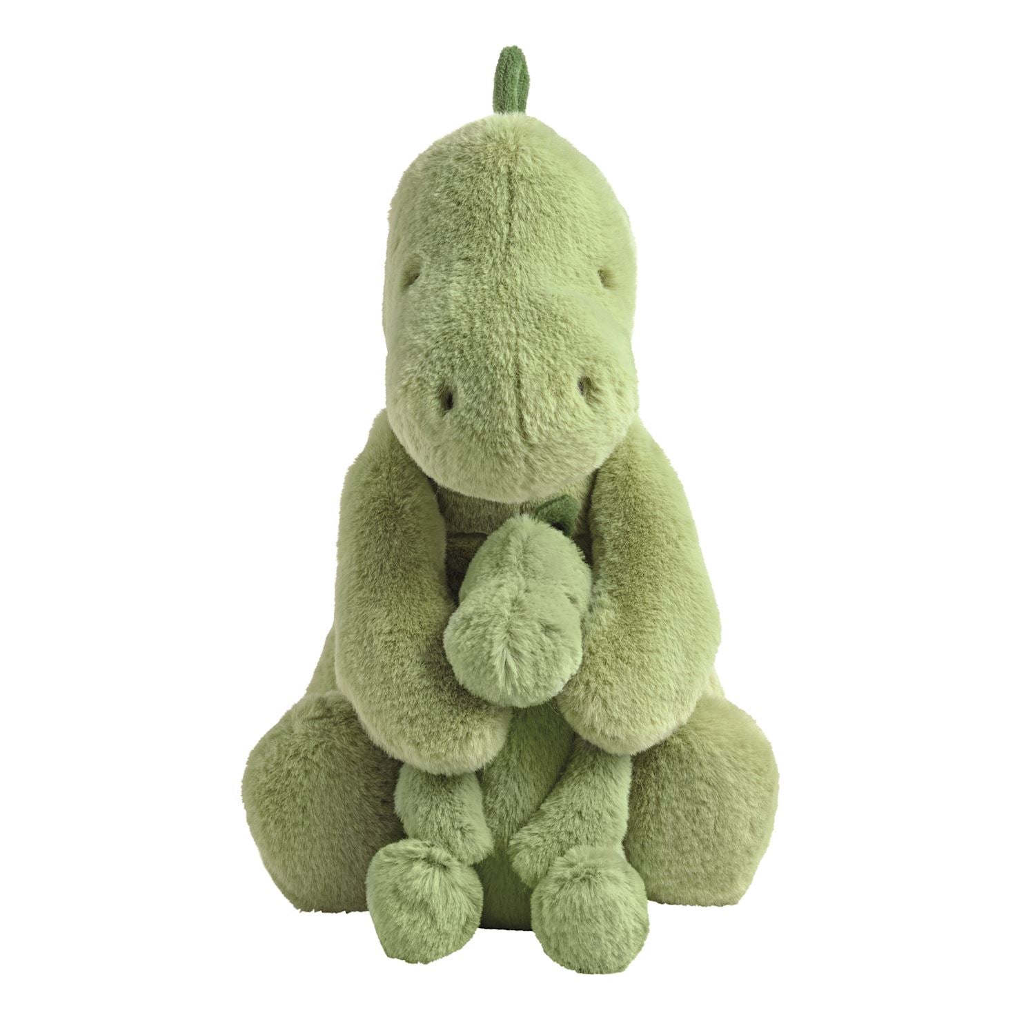 Dino Mama & Baby Plush Set – Magnetic Hands Hold the Baby