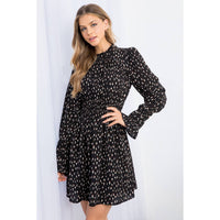 Gretchen -Smocked Waist Print Dress