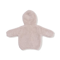 Chenille - Stone Hooded Jacket with Striped Texture