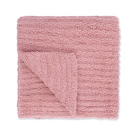 Chenille - Rose Blanket with Striped Texture