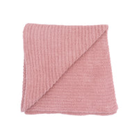 Chenille - Rose Blanket with Striped Texture