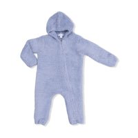 Chenille - Dusty Blue Hooded Romper