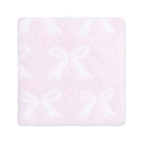 Chenille - Baby Pink Bow Blanket