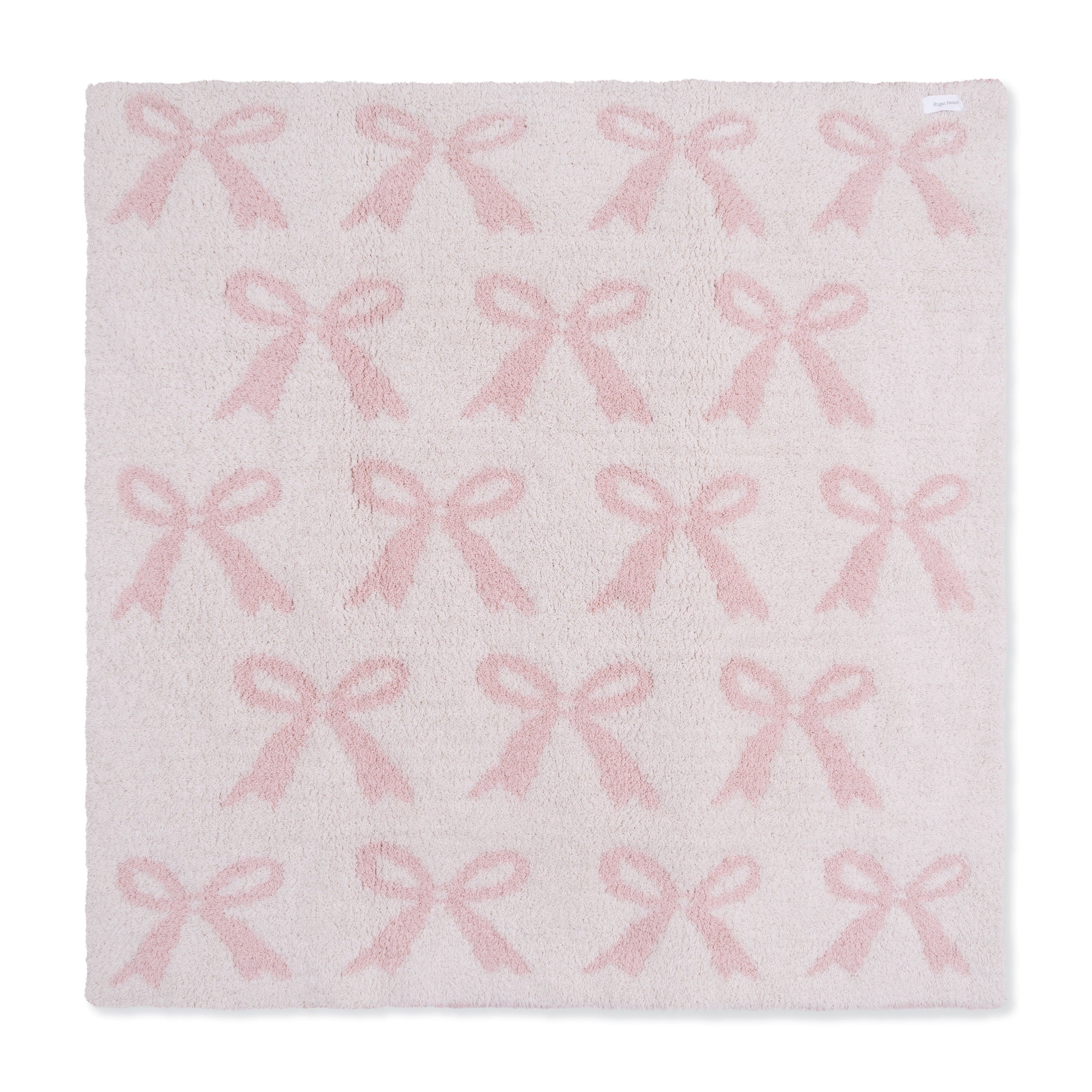 Chenille - Blush Bow Blanket