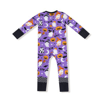 Costumed Ghosts - Glow In The Dark - Purple - Convertible Romper