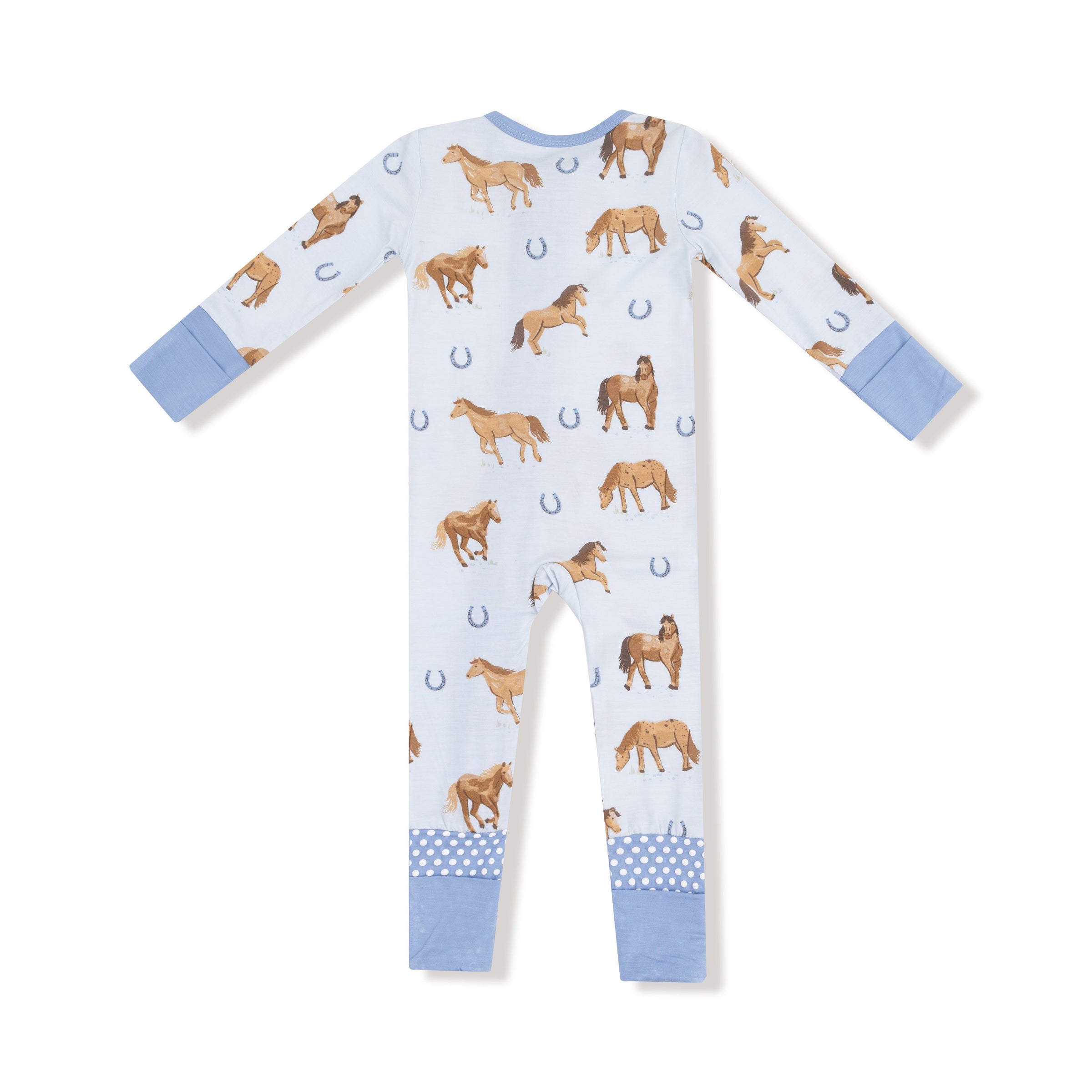 Horses - Blue - Convertible Romper