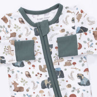 Southern Woodland Animals Green - Convertible Romper