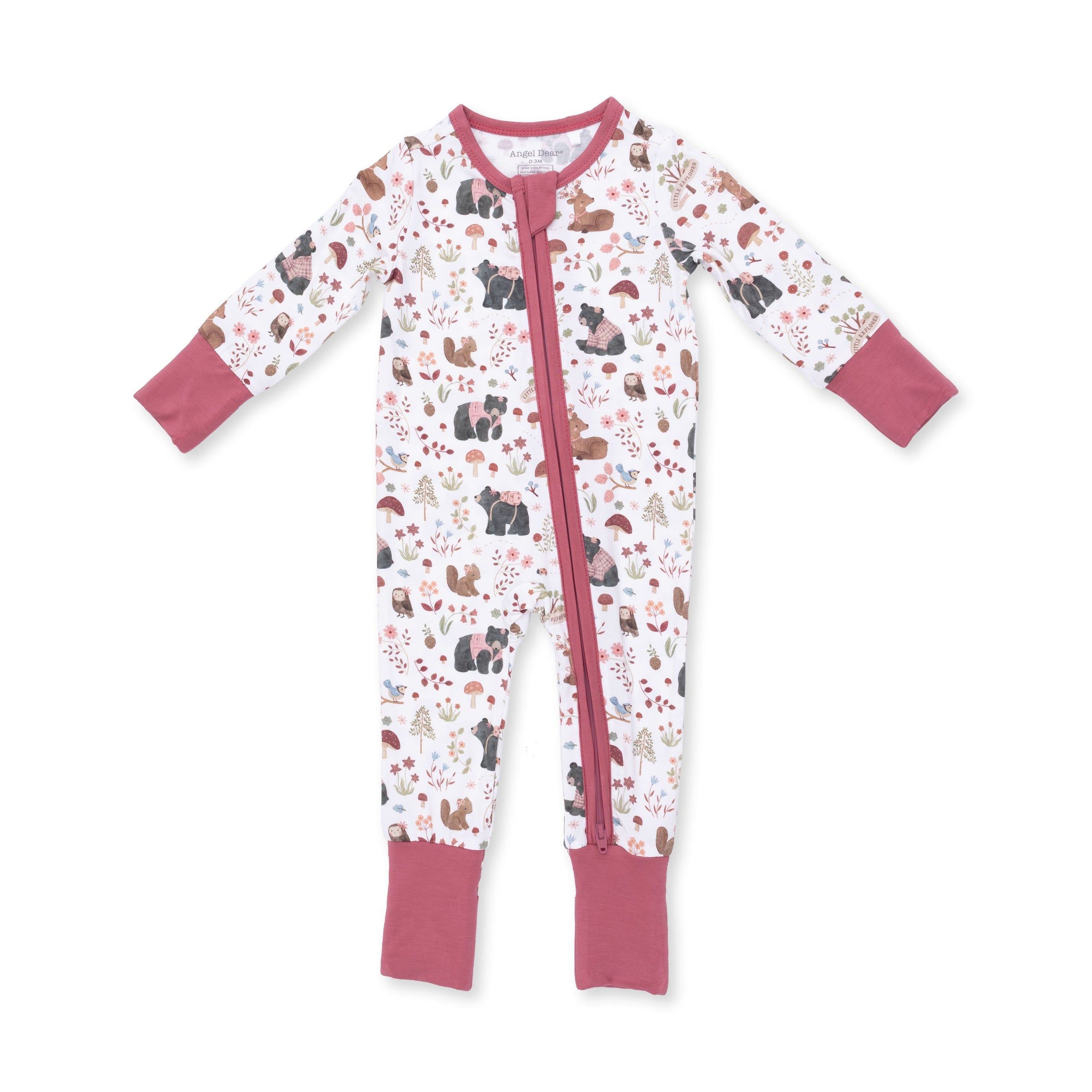 Southern Woodland Animals Pink - Convertible Romper