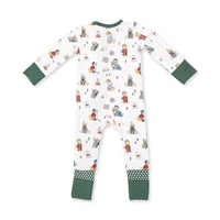 Winter Sports Dogs Green - Convertible Romper
