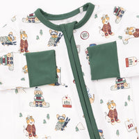 Winter Sports Dogs Green - Convertible Romper