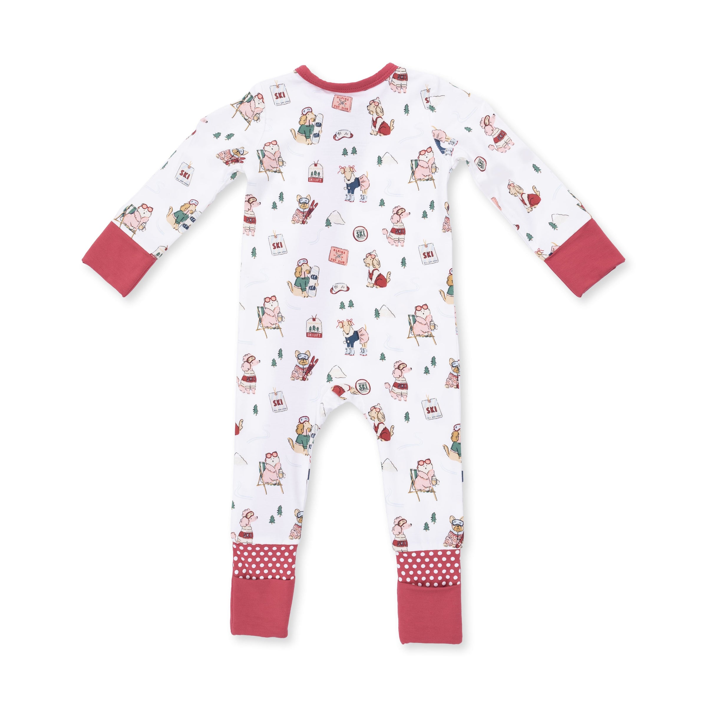 Winter Sports Dogs Pink - Convertible Romper