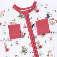 Winter Sports Dogs Pink - Convertible Romper