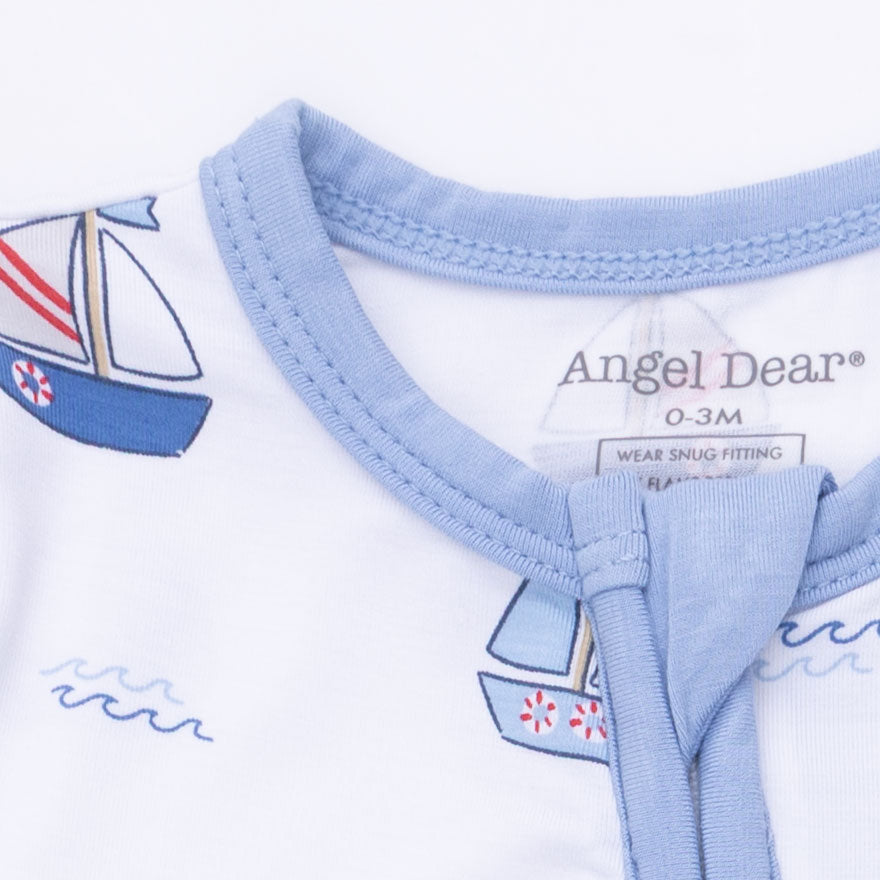 Bubbly Sailboats Blue - Convertible Romper