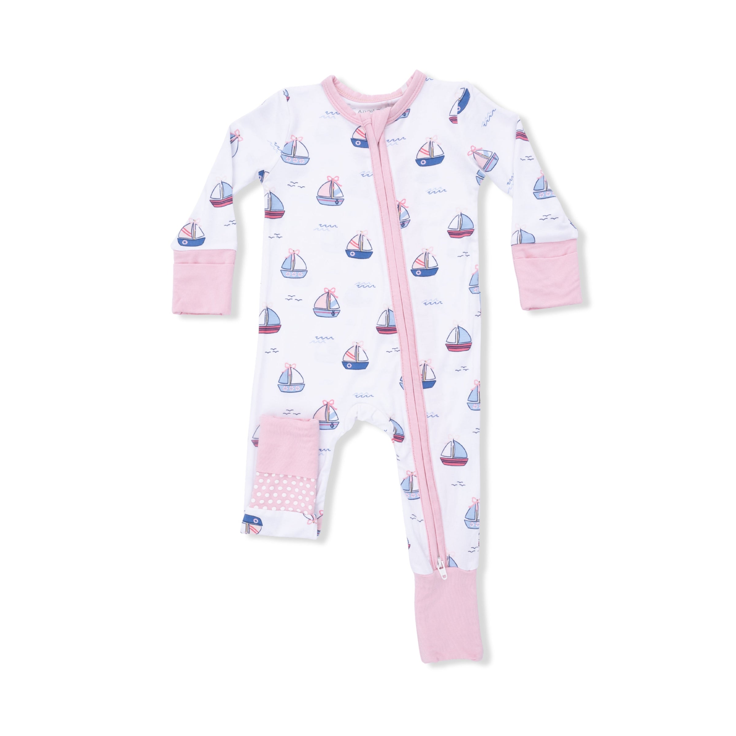 Bubbly Sailboats Pink - Convertible Romper