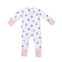 Bubbly Sailboats Pink - Convertible Romper