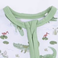 Crayon Alligators - Convertible Romper & Swaddle Blanket Set