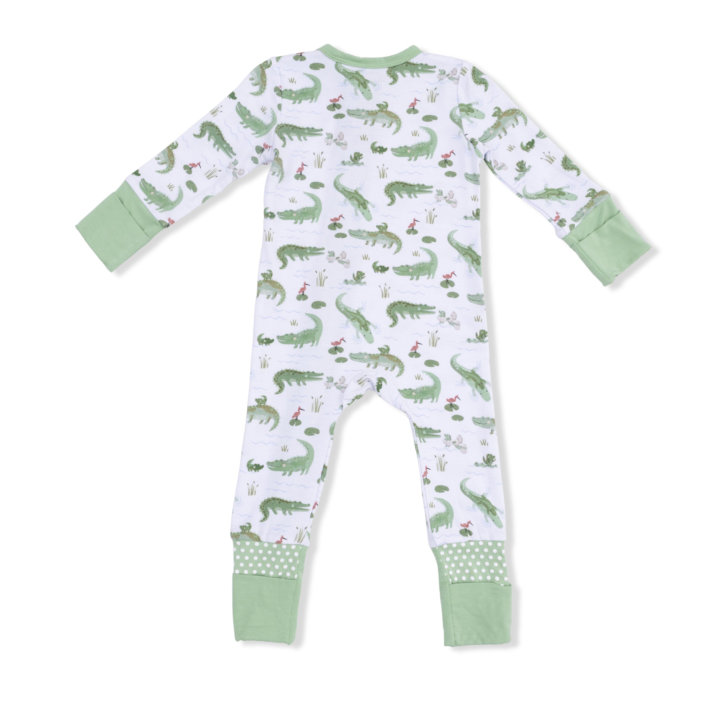 Crayon Alligators - Convertible Romper & Swaddle Blanket Set