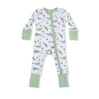 Crayon Alligators - Convertible Romper & Swaddle Blanket Set