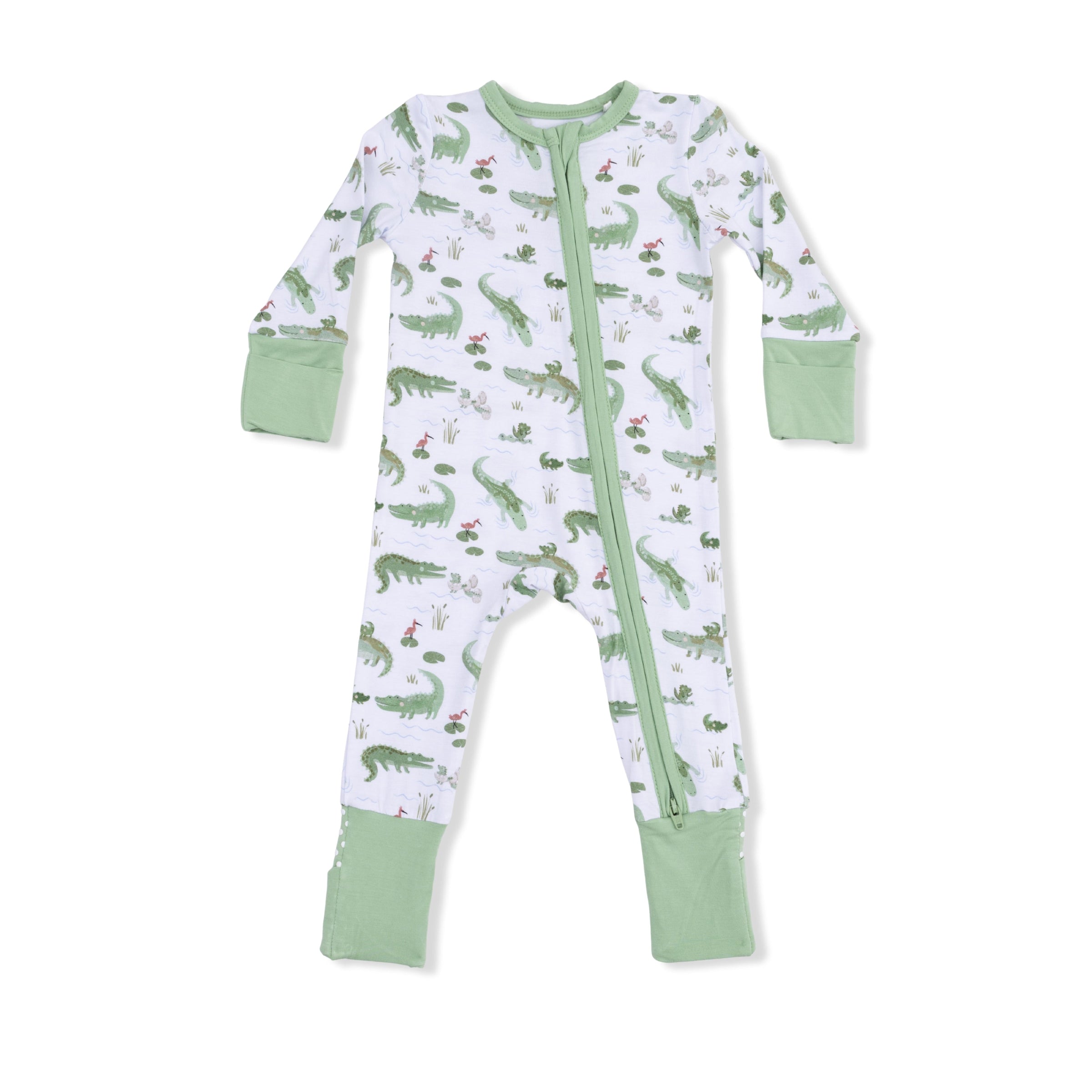 Crayon Alligators - Convertible Romper & Swaddle Blanket Set
