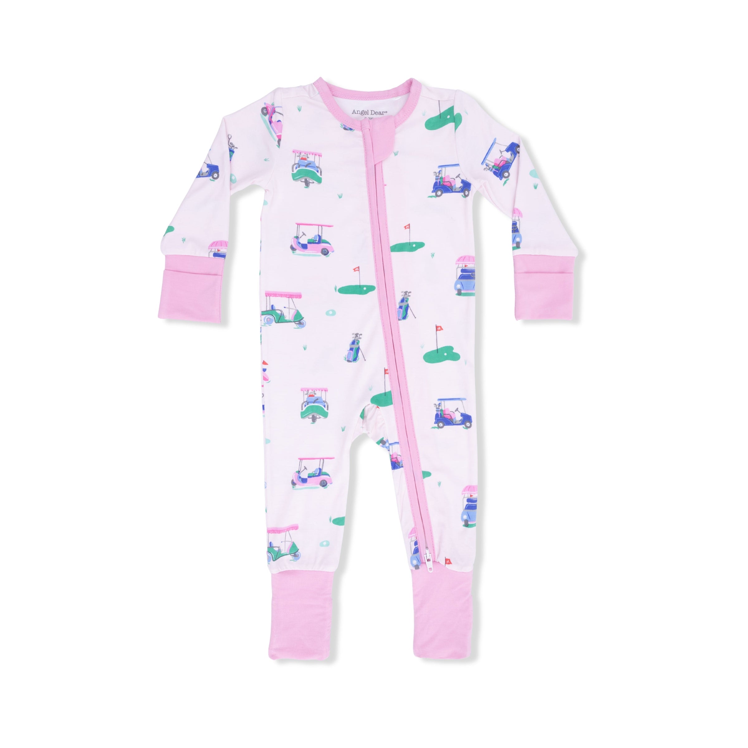 Vintage Golf Carts Pink - Convertible Romper