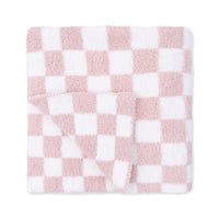 Chenille - Blush Checkerboard Blanket