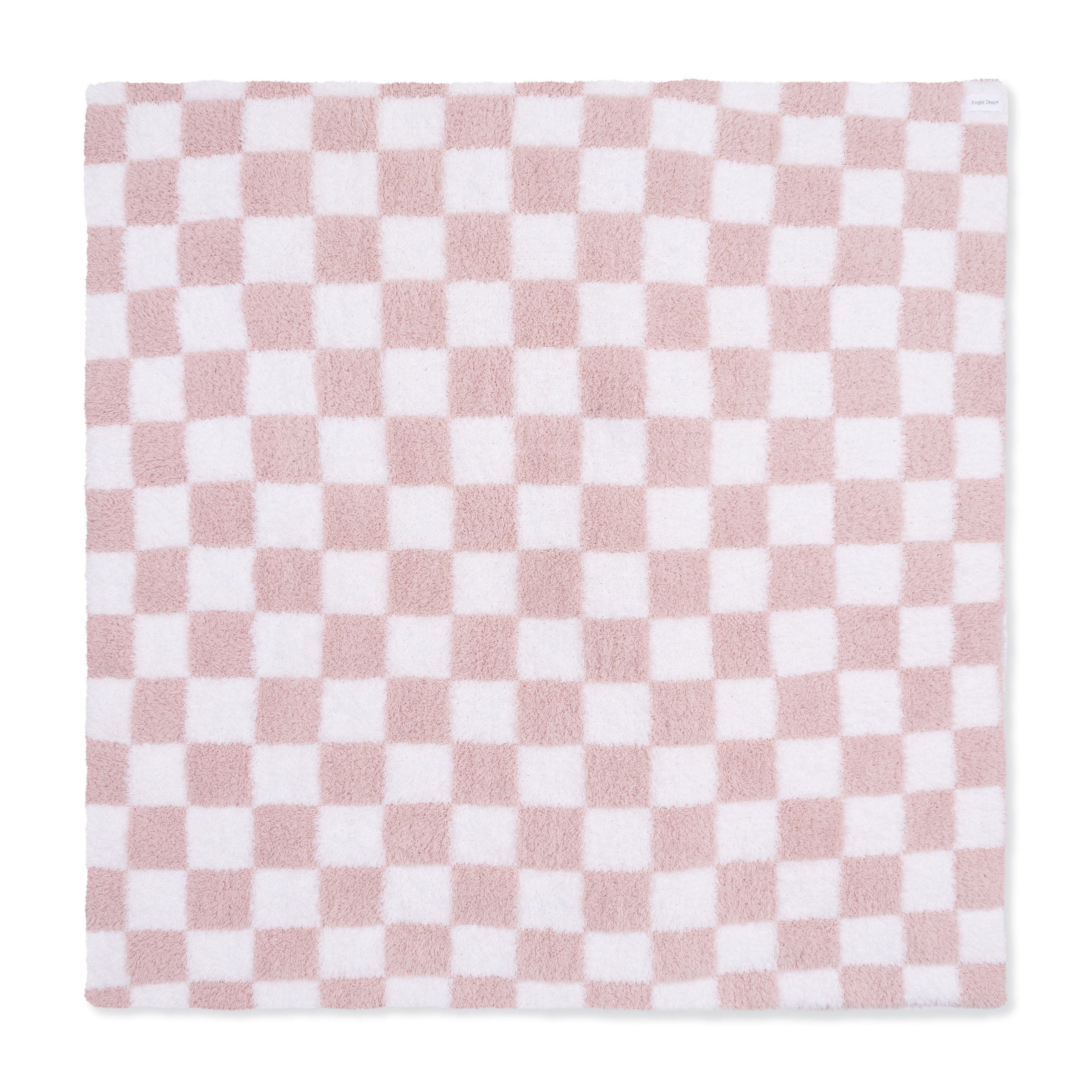 Chenille - Blush Checkerboard Blanket