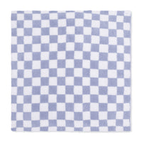 Chenille - Dusty Blue Checkerboard Blanket