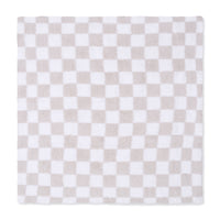 Chenille - Natural Checkerboard Blanket