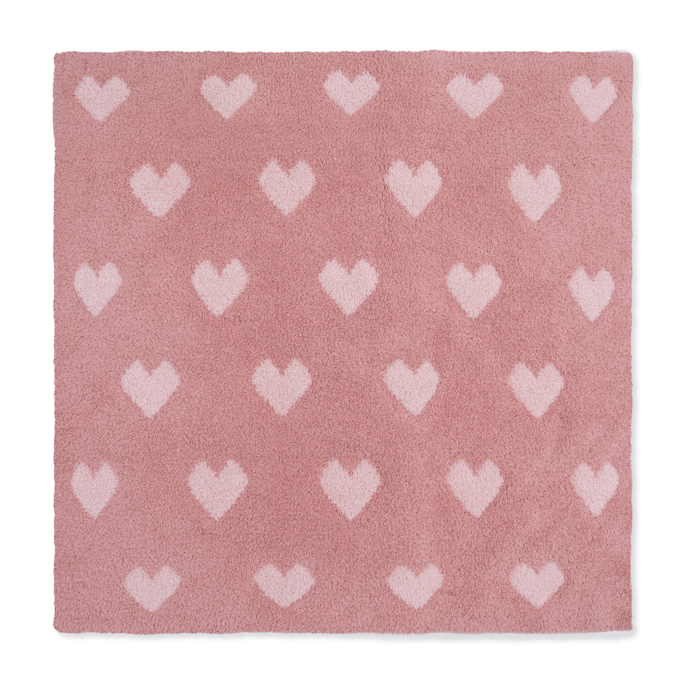 Blush and Rose Heart Blanket