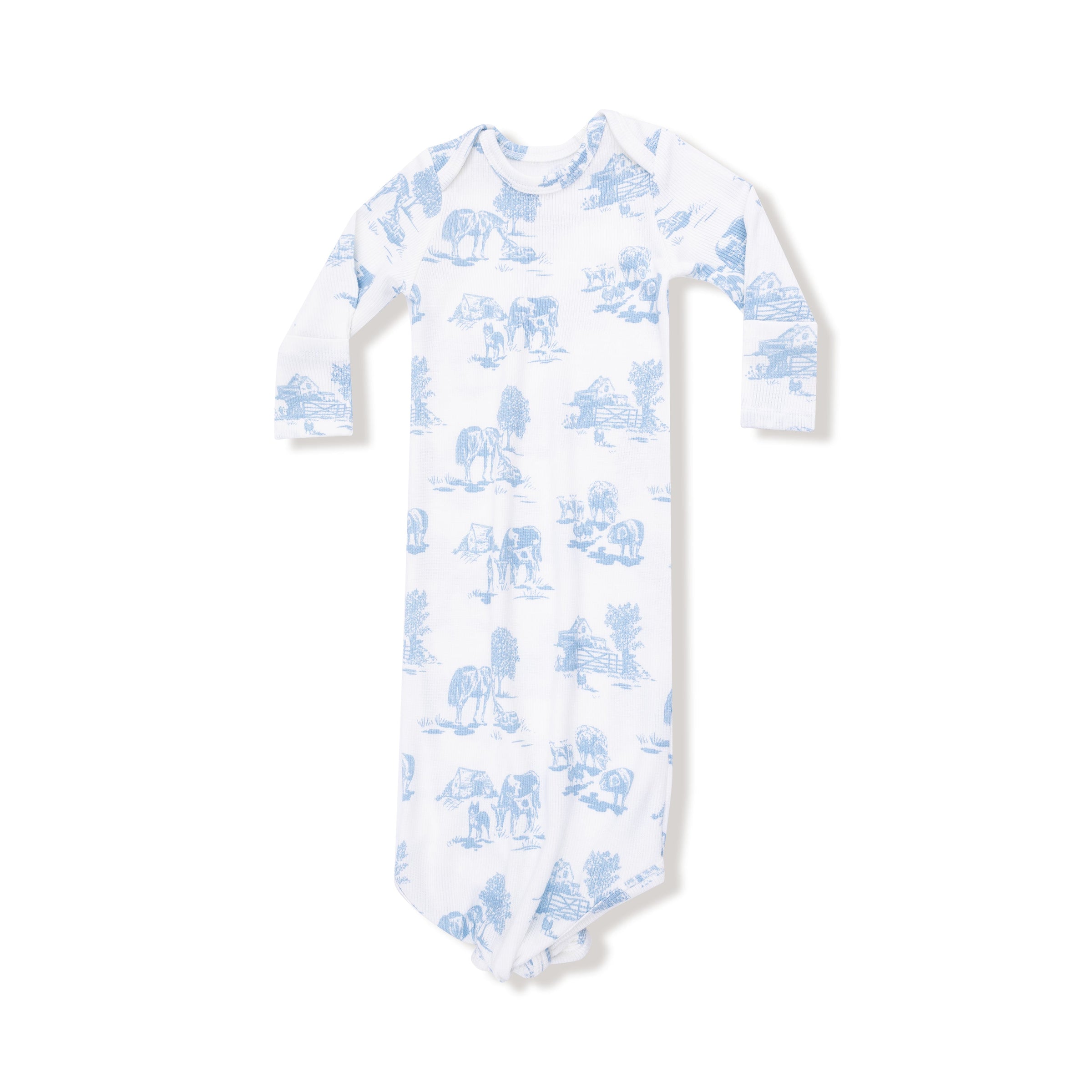 Farm Toile - Blue - Knotted Gown