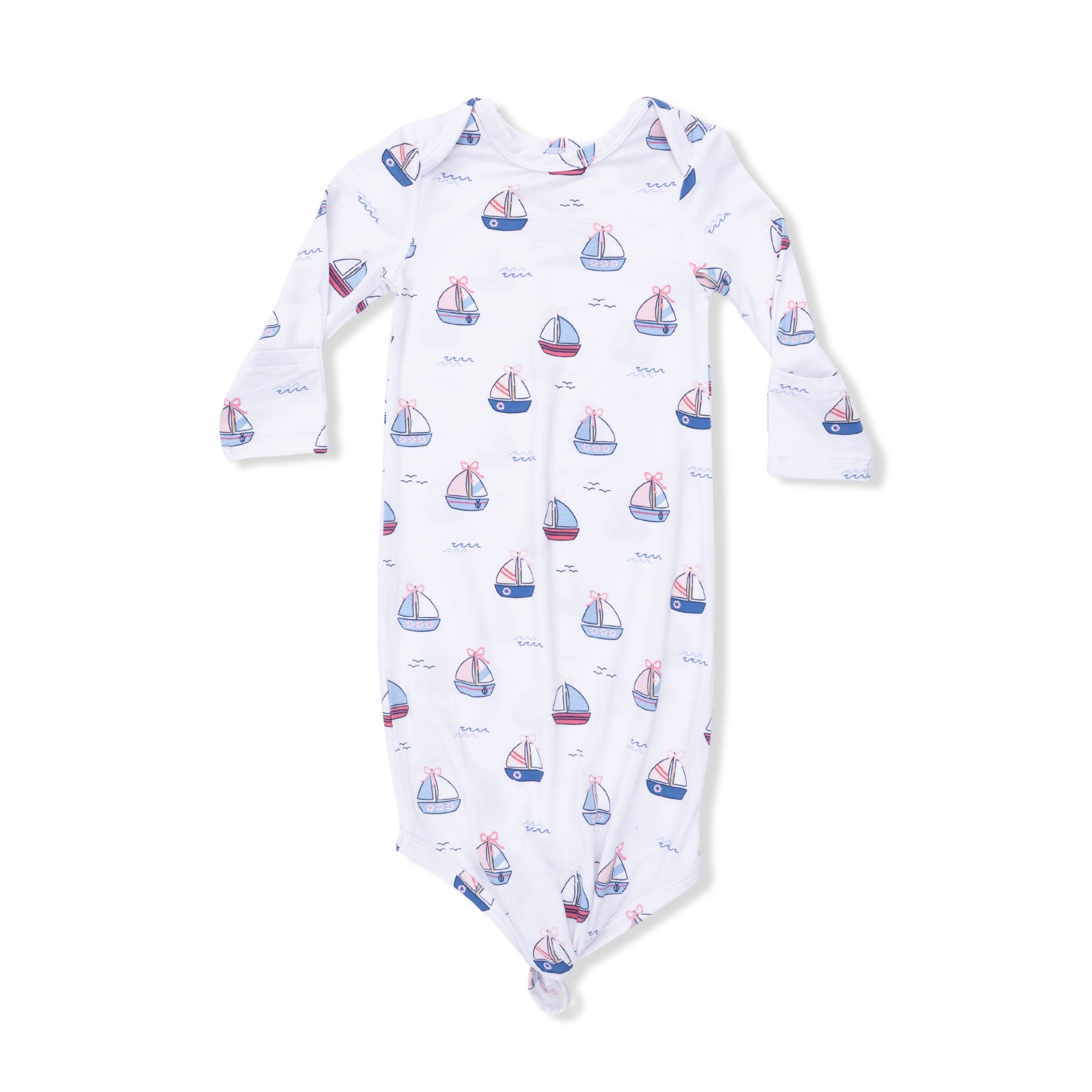 Bubbly Sailboats Pink - Knotted Gown