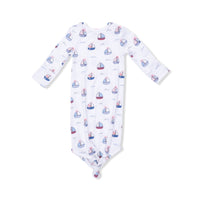Bubbly Sailboats Pink - Knotted Gown