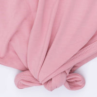 Solid Rose Elegance - Knotted Gown and Headband